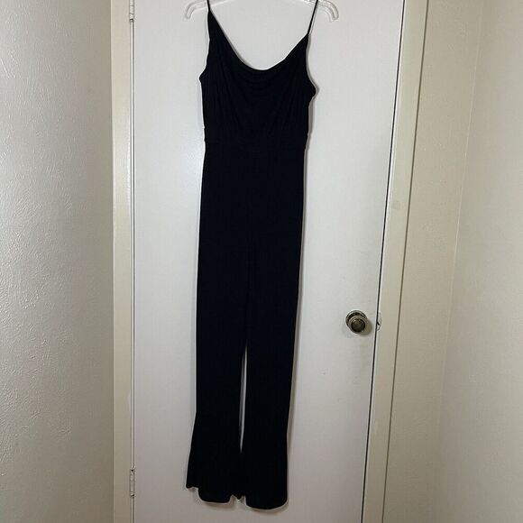 NEW! MISHA Moyra black vneck cocktail pantsuit jumpsuit US 4 $253 - Picture 2 of 11